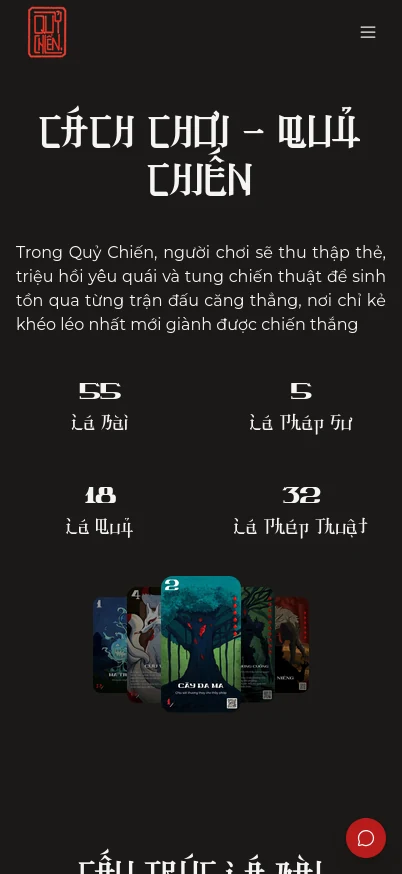 Mobile version of the Quỷ Chiến website